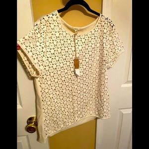 NWT DYLAN FAUX LEATHER SHIRT - LARGE